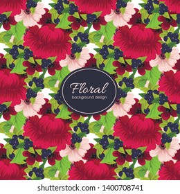 Trendy Seamless Floral Pattern in Vector illustration