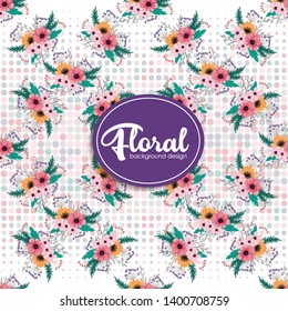 Trendy Seamless Floral Pattern in Vector illustration