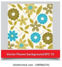 Trendy Seamless Floral Pattern In Vector