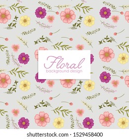 Trendy Seamless Floral Pattern in Vector illustration
