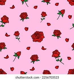 Trendy seamless floral pattern in vector.