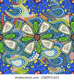 Patrón floral impecable de moda En ilustración vectorial Hermoso patrón de tela. Color Tema de verano fondo de patrón sin fisuras. Diseño de elementos de flores planas.