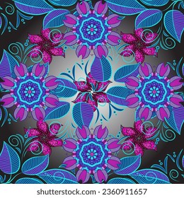 Trendy seamless Floral Pattern In vector illustration Beautiful fabric pattern. Colour Summer Theme seamless pattern Background. Flat Flower Elements Design.