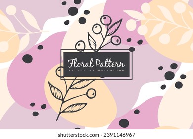Trendy Seamless Floral Pattern in Vector illustration	
