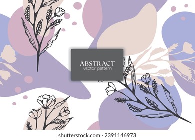 Trendy Seamless Floral Pattern in Vector illustration	
