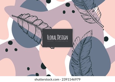 Trendy Seamless Floral Pattern in Vector illustration	
