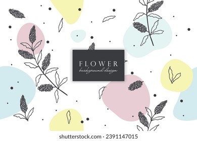 Patrón floral sin foco de moda en ilustración vectorial	
