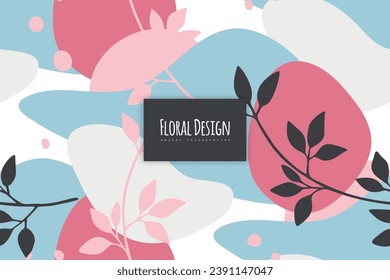 Trendy Seamless Floral Pattern in Vector illustration	
