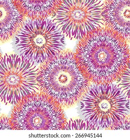 Trendy Seamless Floral Pattern in vector. Seamless cute spring or summer floral pattern. Background with flowers.