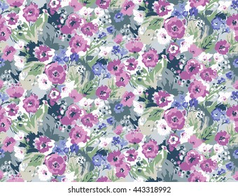 Trendy Seamless Floral Pattern in vector