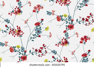 Trendy Seamless Floral Pattern in vector