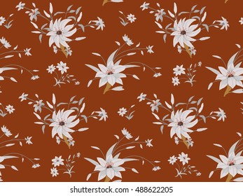 Trendy Seamless Floral Pattern in vector