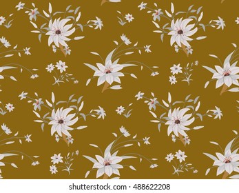 Trendy Seamless Floral Pattern in vector