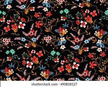 Trendy Seamless Floral Pattern in vector