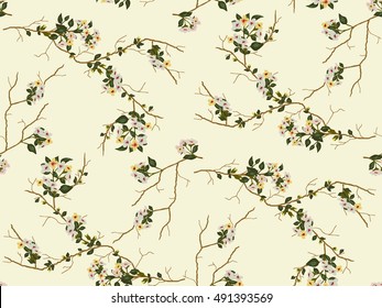 Trendy Seamless Floral Pattern in vector