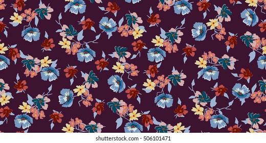 Trendy Seamless Floral Pattern in vector