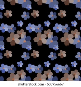 Trendy Seamless Floral Pattern in vector, sweet seamless background for textile, cotton fabric, covers, wallpapers, print, gift wrap and scrapbooking