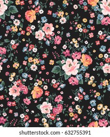 Trendy Seamless Floral Pattern in vector