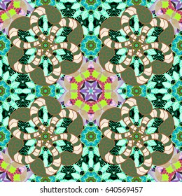 Trendy seamless floral pattern. Vector illustration with many black flowers.