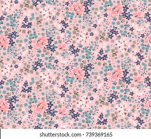Trendy Seamless Floral Pattern in Vector
