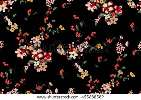 Trendy Seamless Floral Pattern in vector