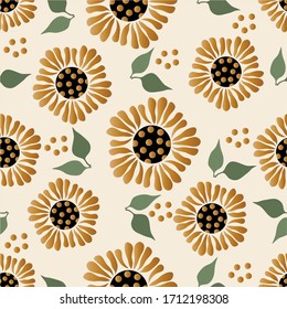 Trendy Seamless Floral Pattern In Vector.EPS10 Illustration.