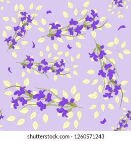 Trendy seamless flower pattern. Modern seamless vector illustration clipart for, wallpapers, backgrounds, surface textures, textile, fabric printing, banners, posters, covers. Vector illustration.