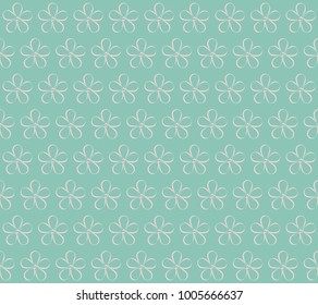 trendy seamless flowers pattern on blue background , vector illustration. Eps 10. Floral seamless background for yours design usage.