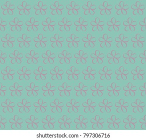 trendy seamless flowers pattern on blue background , vector illustration. Eps 10. Floral seamless background for yours design usage.