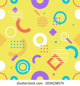Trendy seamless, geometric pattern, vector illustration with geometric figures. Design backgrounds for invitation, brochure and promotion template.