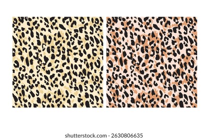 Trendy Seamless Leopard Print on Cream Background. Seamless Leopard Animal Print. Pattern with Background