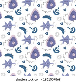 Trendy seamless, Memphis style with geometric pattern, vector illustration with geometric shapes. Retro style texture. Modern abstract design poster, cover, card design.
