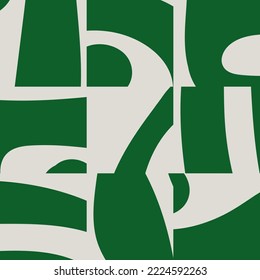 Trendy seamless pattern with abstract organic cut out Matisse inspired shapes