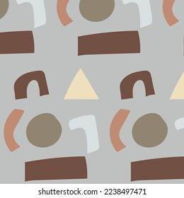 Trendy seamless pattern with abstract organic.Modern vector illustration perfect for fabric, wrapping texture, textile, wallpaper,
