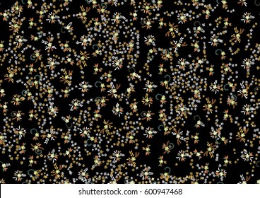 Trendy Seamless Pattern in Country Style with Small Flowers. High Coverage Floral Texture for Furniture, Dress, Fabric, Textile. Feminine Little Flowers. Retro