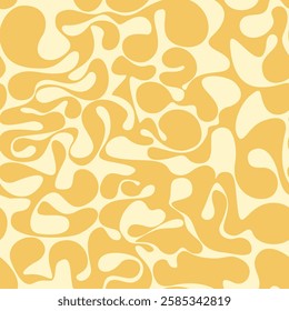 Trendy seamless pattern with curved smooth lines. Hand drawn vector illustration. Abstract psychedelic background. Texture with decorative elements.