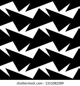 Trendy seamless pattern designs. Black-and-white figures. Vector geometric background. Can be used for wallpaper, textile, invitation card, wrapping, web page background.
