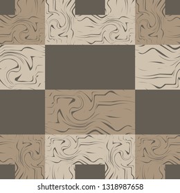 Trendy seamless pattern designs. Brown floor with wooden texture. Vector geometric background. Can be used for wallpaper, textile, invitation card, wrapping, web page background.