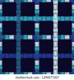 Trendy seamless pattern designs. Cells and strips. A mosaic of square patches. Patchwork texture. Embroidery. Vector geometric background. Can be used for wallpaper, textile, wrapping.