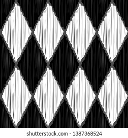 Trendy seamless pattern designs. Diamonds with a painted texture. Vector geometric background. Can be used for wallpaper, textile, invitation card, wrapping, web page background.