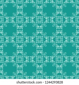 Trendy seamless pattern designs. Figures from cubes. Vector geometric background. Mosaic texture. Can be used for wallpaper, textile, invitation card, wrapping, web page background.