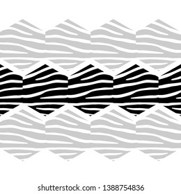 Trendy seamless pattern designs. Hexagons with Zebra stripes. Vector geometric background. Can be used for wallpaper, textile, invitation card, wrapping, web page background.