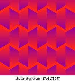 Diseño de patrones a la moda sin fisuras. Hexagones con gradientes vibrantes. Ilustración vectorial para diseño web o impresión.