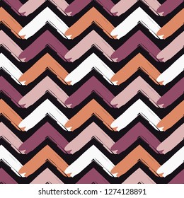 Trendy seamless pattern designs. A mosaic of pen-drawn zigzags. Vector geometric background. Can be used for wallpaper, textile, invitation card, wrapping, web page background.