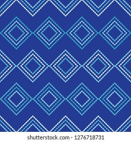 Trendy seamless pattern designs. A mosaic of quadrangles from the dash. Vector geometric background. Can be used for wallpaper, textile, invitation card, wrapping, web page background.
