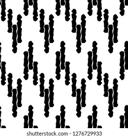 Trendy seamless pattern designs. Mosaic of stripes with squiggles. Vector geometric background. Can be used for wallpaper, textile, invitation card, wrapping, web page background.