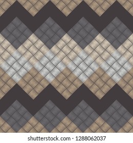 Trendy seamless pattern designs. A mosaic of square patches. Patchwork texture. Weaving. Vector geometric background. Can be used for wallpaper, textile, invitation card, wrapping, web.