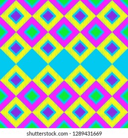 Trendy seamless pattern designs. Mosaic of rectangles with hatching. Vector geometric background. Can be used for wallpaper, textile, invitation card, wrapping, web page background.