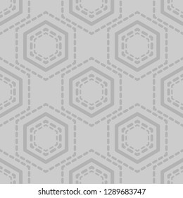 Trendy seamless pattern designs. Mosaic of hexagons. Grey to grey. Vector geometric background. Can be used for wallpaper, textile, invitation card, wrapping, web page background.