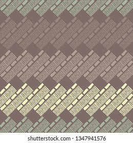 Trendy seamless pattern designs. Mosaic of different patterned strips. Vector geometric background. Can be used for wallpaper, textile, invitation card, wrapping, web page background.